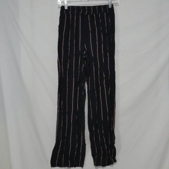H&M - Divided | size 2 | Navy Pants With Red and White Stripes | Elastic Waist - Picture 1 of 16